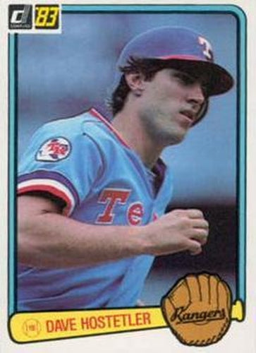 #89 Dave Hostetler - Texas Rangers - 1983 Donruss Baseball