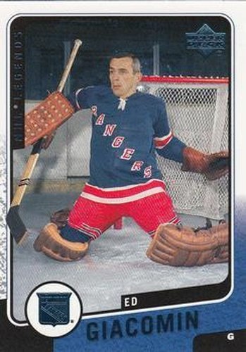 #89 Ed Giacomin - New York Rangers - 2000-01 Upper Deck Legends Hockey