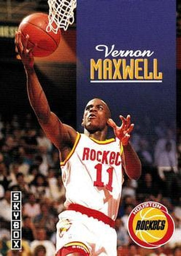 #89 Vernon Maxwell - Houston Rockets - 1992-93 SkyBox Basketball
