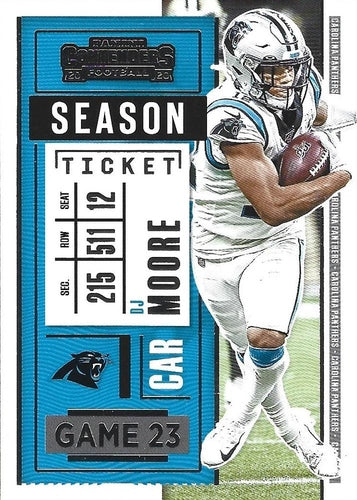 #89 DJ Moore - Carolina Panthers - 2020 Panini Contenders Football