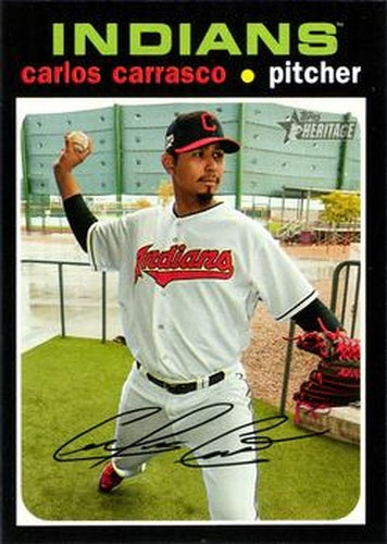 #89 Carlos Carrasco - Cleveland Indians - 2020 Topps Heritage Baseball