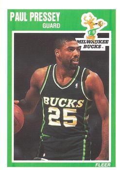 #89 Paul Pressey - Milwaukee Bucks - 1989-90 Fleer Basketball