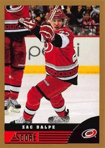 #89 Zac Dalpe - Carolina Hurricanes - 2013-14 Score - Gold Hockey