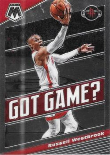 #8 Russell Westbrook - Houston Rockets - 2019-20 Panini Mosaic - Got Game Basketball