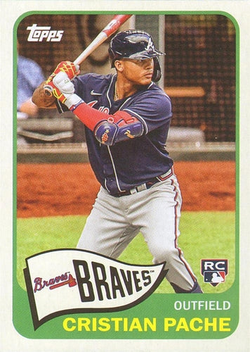 #T65-8 Cristian Pache - Atlanta Braves - 2021 Topps - 1965 Topps Redux Baseball