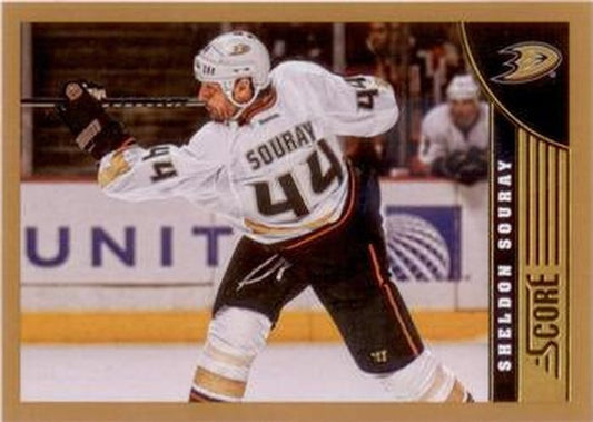 #8 Sheldon Souray - Anaheim Ducks - 2013-14 Score - Gold Hockey