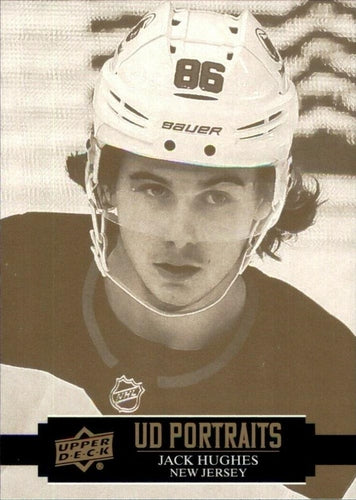 #P-8 Jack Hughes - New Jersey Devils - 2021-22 Upper Deck - UD Portraits Hockey