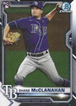 #8 Shane McClanahan - Tampa Bay Rays - 2021 Bowman Chrome Baseball