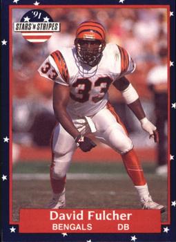 #8 David Fulcher - Cincinnati Bengals - 1991 Fleer Stars 'n Stripes Football