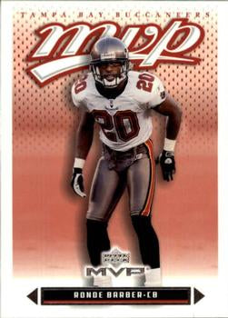 #8 Ronde Barber - Tampa Bay Buccaneers - 2003 Upper Deck MVP Football