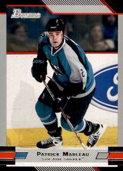 #8 Patrick Marleau - San Jose Sharks - 2003-04 Bowman Draft Picks and Prospects Hockey
