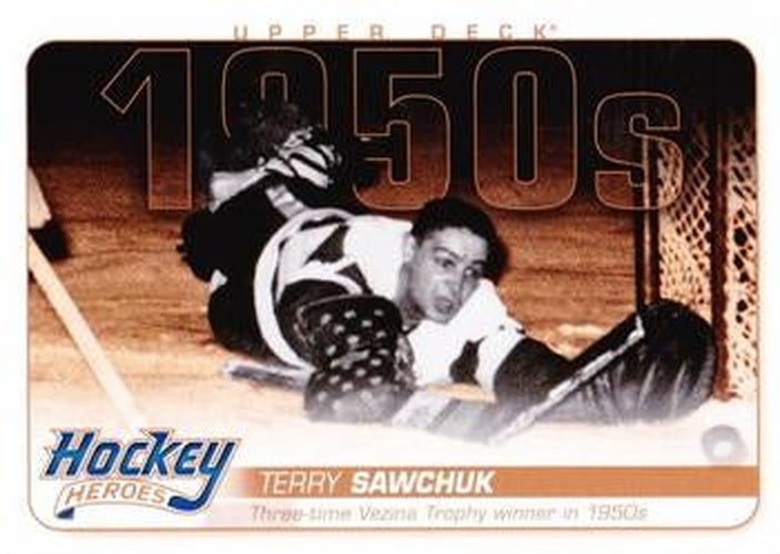 #HH8 Terry Sawchuk - Detroit Red Wings - 2011-15 Upper Deck - Hockey Heroes