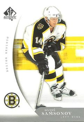 #8 Sergei Samsonov - Boston Bruins - 2005-06 SP Authentic Hockey