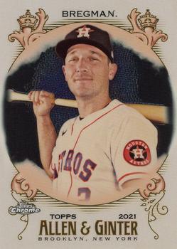 #8 Alex Bregman - Houston Astros - 2021 Topps Allen & Ginter Chrome Baseball