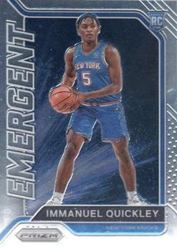 #8 Immanuel Quickley - New York Knicks - 2020-21 Panini Prizm - Emergent Basketball