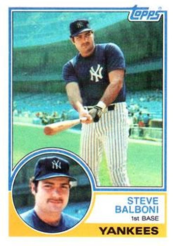 #8 Steve Balboni - New York Yankees - 1983 Topps Baseball