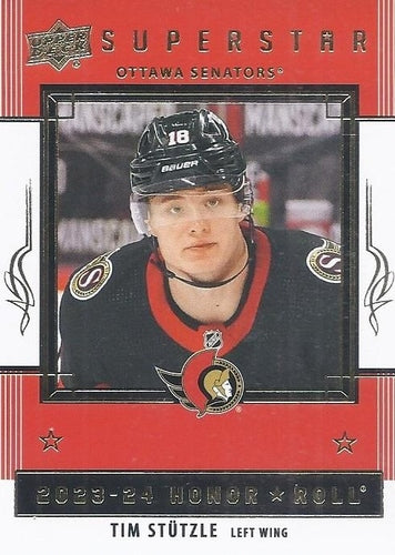 #HR-8 Tim Stutzle - Ottawa Senators - 2023-24 Upper Deck - Honor Roll Hockey