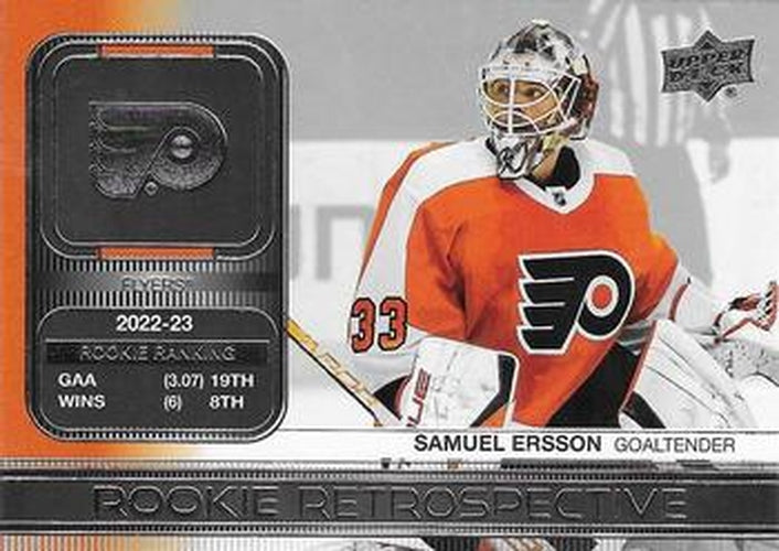 #RR-8 Samuel Ersson - Philadelphia Flyers - 2023-24 Upper Deck - Rookie Retrospective Hockey
