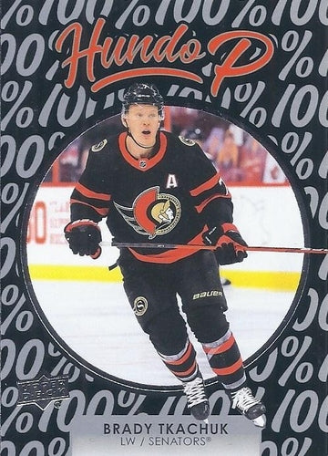#HP-8 Brady Tkachuk - Ottawa Senators - 2021-22 Upper Deck - Hundo P Hockey
