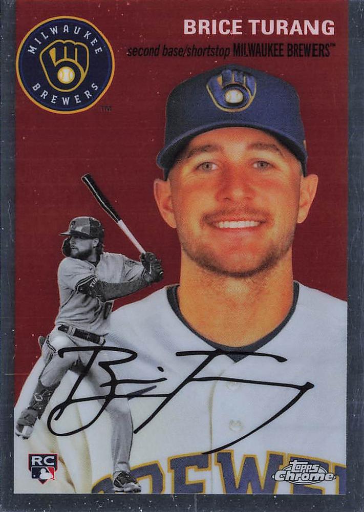 #8 Brice Turang - Milwaukee Brewers - 2023 Topps Chrome Platinum Anniversary Baseball