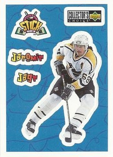 #S8 Jaromir Jagr - Pittsburgh Penguins - 1996-97 Collector's Choice - Stick-Ums Hockey