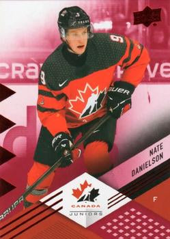 #8 Nate Danielson - Canada - 2024 Upper Deck Team Canada Juniors - Red Foil Hockey