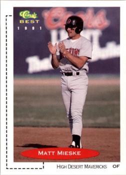 #8b Matt Mieske - High Desert Mavericks - 1991 Classic Best Baseball