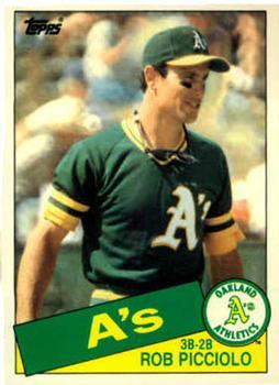#90T Rob Picciolo - Oakland Athletics - 1985 Topps Traded Baseball