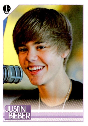 #90 While talking about his devoted fans during hi - 2010 Panini Justin Bieber