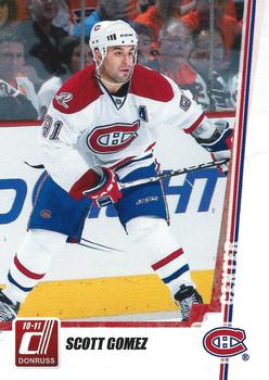#90 Scott Gomez - Montreal Canadiens - 2010-11 Donruss Hockey