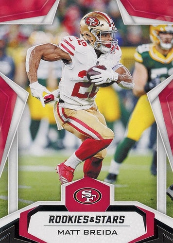 #90 Matt Breida - San Francisco 49ers - 2019 Panini Rookies & Stars Football