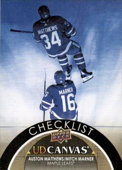 #C90 Auston Matthews / Mitch Marner - Toronto Maple Leafs - 2021-22 Upper Deck - UD Canvas Hockey