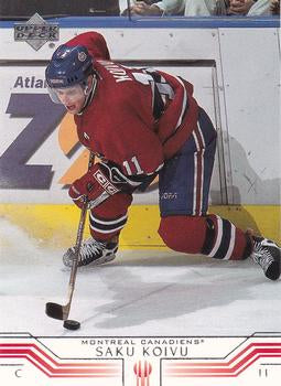 #90 Saku Koivu - Montreal Canadiens - 2001-02 Upper Deck Hockey