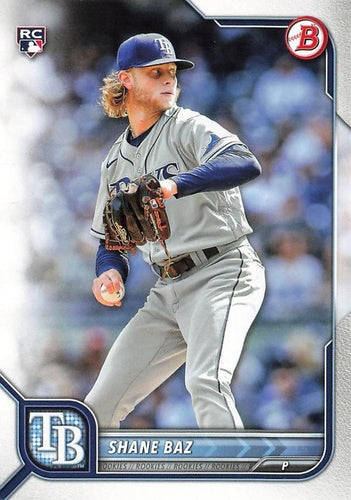 #90 Shane Baz - Tampa Bay Rays - 2022 Bowman Baseball