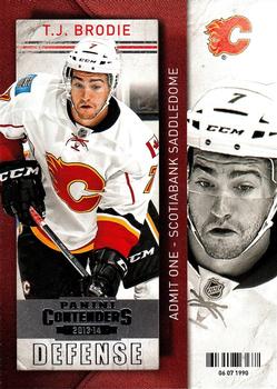#90 T.J. Brodie - Calgary Flames - 2013-14 Panini Contenders Hockey