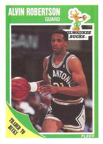 #90 Alvin Robertson - Milwaukee Bucks - 1989-90 Fleer Basketball