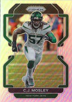 #90 C.J. Mosley - New York Jets - 2021 Panini Prizm - Silver Football