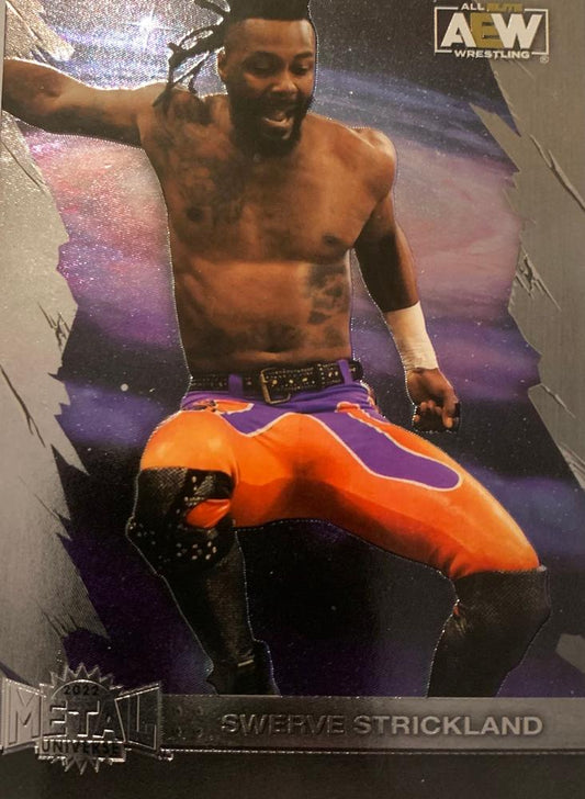 #90 Swerve Strickland - 2022 SkyBox Metal Universe AEW Wrestling