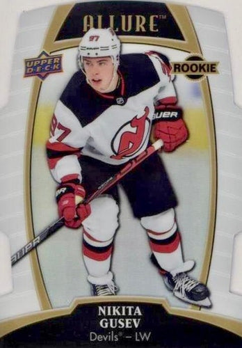 #90 Nikita Gusev - New Jersey Devils - 2019-20 Upper Deck Allure - White Rainbow Hockey