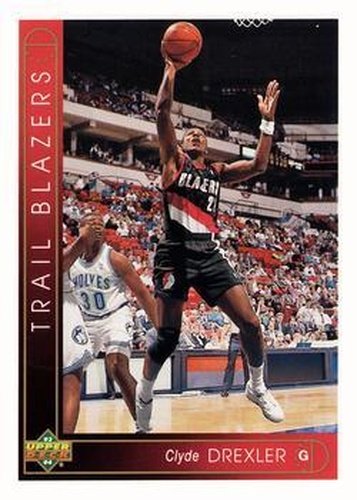 #90 Clyde Drexler - Portland Trail Blazers - 1993-94 Upper Deck Basketball