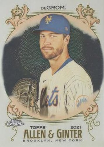 #90 Jacob deGrom - New York Mets - 2021 Topps Allen & Ginter Chrome Baseball