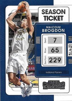#90 Malcolm Brogdon - Indiana Pacers - 2021-22 Panini Contenders Basketball