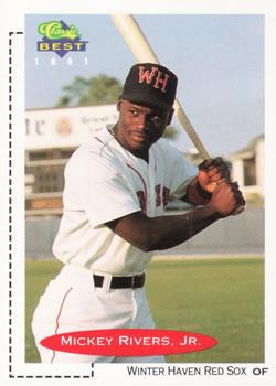 #90 Mickey Rivers, Jr. - Winter Haven Red Sox - 1991 Classic Best Baseball
