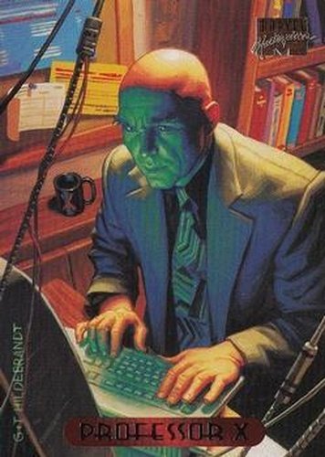 #90 Professor X - 1994 Fleer Marvel Masterpieces Hildebrandt Brothers