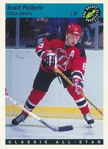 #90 Scott Pellerin - Utica Devils - 1993 Classic Pro Prospects Hockey