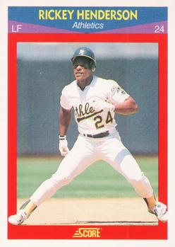 #90 Rickey Henderson - Oakland Athletics - 1990 Score 100 Superstars Baseball