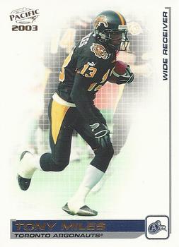 #90 Tony Miles - Toronto Argonauts - 2003 Pacific CFL Football