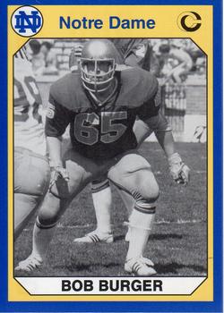 #90 Bob Burger - Notre Dame Fighting Irish - 1990 Collegiate Collection Notre Dame Football