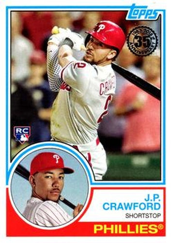 #83-90 J.P. Crawford - Philadelphia Phillies - 2018 Topps - 1983 Topps Baseball 35th Anniversary Baseball