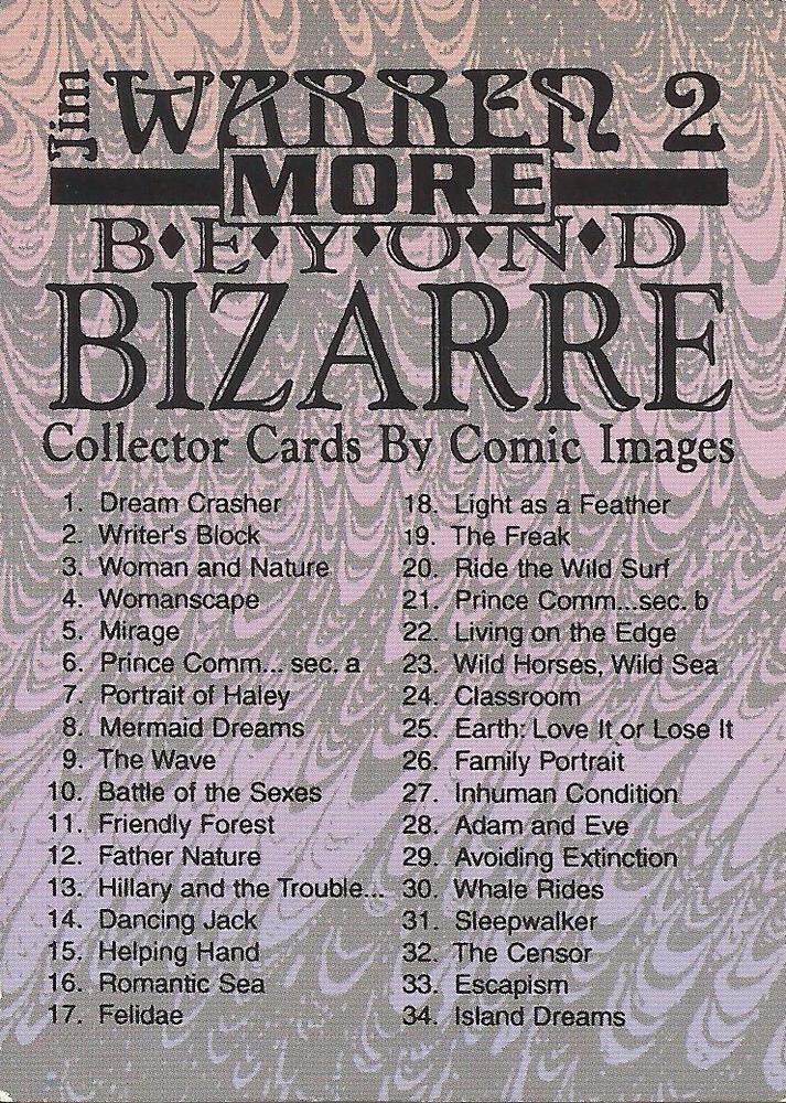 #90 Warren 2: More Beyond Bizarre Checklist - 1994 Comic Images More Beyond Bizarre Jim Warren II